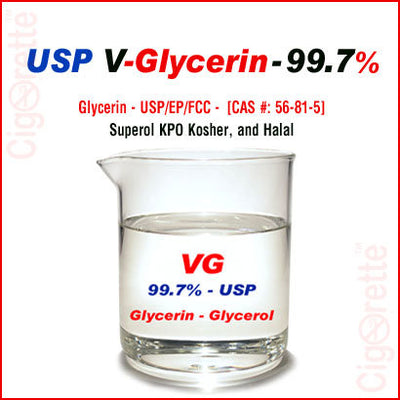 Pharmaceutical grade highest quality Glycerin - 99.7% - Kosher - Halal - Cigorette Inc Canada