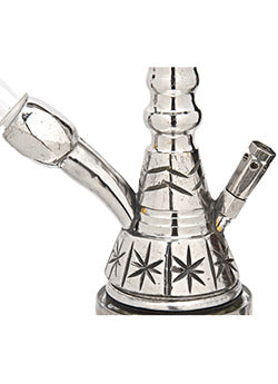 halil Mamoon manufactures each of their high quality hookahs by hand, meaning no 2 KM Silver Star hookah will look exactly the same in regards to the etchings, welding, the finish, etc.,