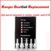 A kangerTech 2 ohm dual-coil unit replacement.
